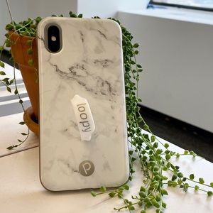 Loopy iPhone X/Xs white marble case